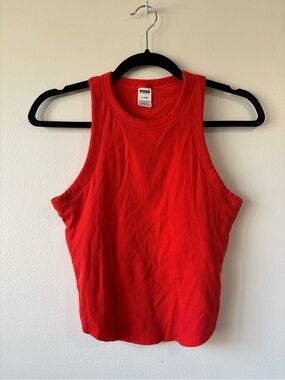 PINK Victoria's Secret Orange Ribbed Tank